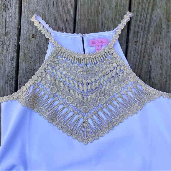 Lilly Pulitzer Resort White Pearl Soft Shift Dress | Size 4 - Picture 3 of 6